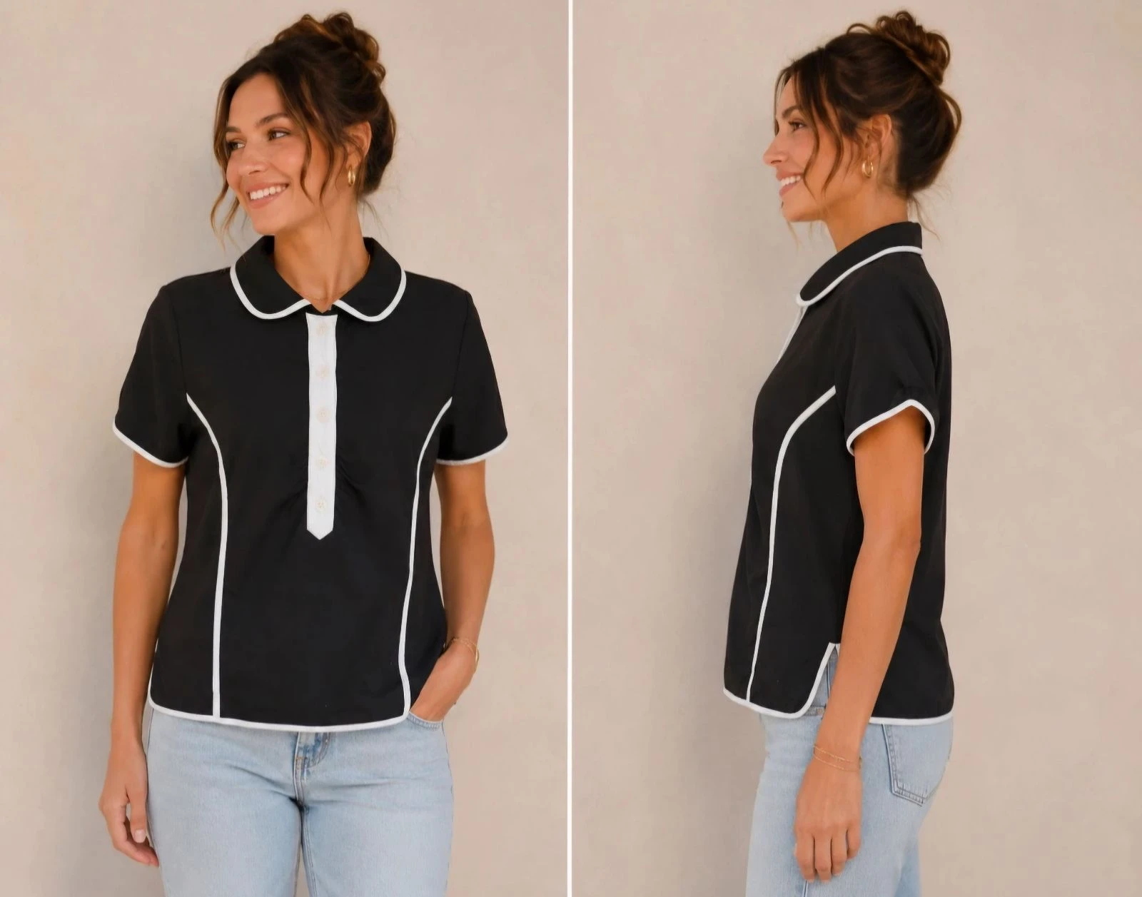 t-shirt top preto Morgan tamanho 38 – photo 2